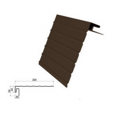 J-фаска ( ветровая, карнизная планка ) коричневая для винилового сайдинга