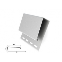 Наличник ( J-профиль широкий ) белый для сайдинга