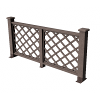 Декоративные ограждения ДПК " Ламбет", Венге, шлифованное Декоративные ограждения ДПК " Ламбет", Венге, шлифованное