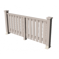 Декоративные ограждения ДПК "Вилидж", Выбеленный дуб, шлифованное Декоративные ограждения ДПК "Вилидж", Выбеленный дуб, шлифованное