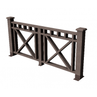 Декоративные ограждения ДПК "Виктория", Венге, шлифованное Декоративные ограждения ДПК "Виктория", Венге, шлифованное