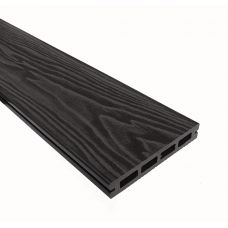 Террасная доска Смарт 3D Пустотелая с пазом Черное дерево