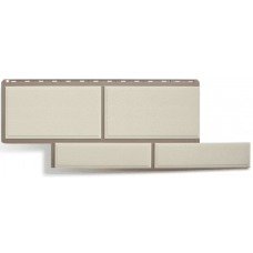 Фасадные панели (цокольный сайдинг)   Флорентийский камень Белый от производителя  Альта-профиль по цене 485 р