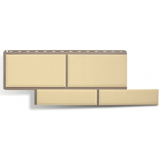 Фасадные панели (цокольный сайдинг)   Флорентийский камень Слоновая Кость от производителя  Альта-профиль по цене 485 р