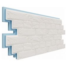 Фасадная термопанель Венецианский кирпич 40 мм - Белоснежный