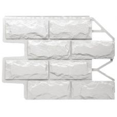 Фасадные панели (цокольный сайдинг) Блок - Молочно-белый