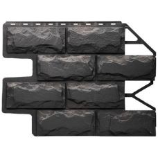 Фасадные панели (цокольный сайдинг) Блок - Темно-серый