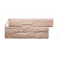 Фасадные панели (цокольный сайдинг) коллекция Камень Крупный - Терракотовый