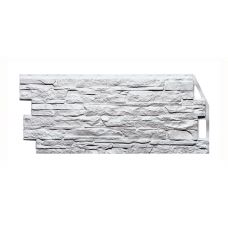 Фасадные панели (цокольный сайдинг) коллекция Скала - Мелованный белый