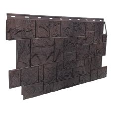 Фасадные панели (цокольный сайдинг) коллекция камень дикий - Коричневый от производителя  Fineber по цене 740 р