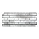 Фасадные панели (цокольный сайдинг) Кирпич Клинкерный 3D Бело-коричневый