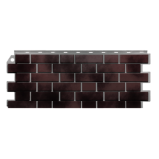 Фасадные панели (цокольный сайдинг) Кирпич Клинкерный 3D Коричнево-Чёрный от производителя  Fineber по цене 520 р