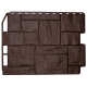 Фасадные панели (цокольный сайдинг) коллекция ТУФ - Тёмно-коричневый
