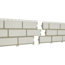 Фасадная панель Стоун Хаус - Кирпич с декорированным швом Белый
