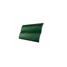 Металлический сайдинг Блок-хау 0,45 Drap с пленкой RAL 6005 Зеленый мох