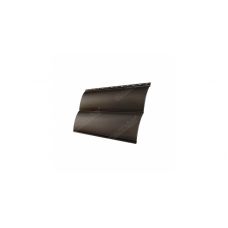 Металлический сайдинг Блок-хау 0,5 Satin с пленкой RR 32 Темно-коричневый