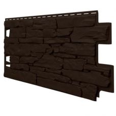 Фасадные панели (цокольный сайдинг) Оптима Камень Темно-Коричневый
