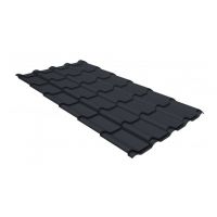 Металлочерепица камея GL 0,5 GreenCoat Pural RR 23 темно-серый (RAL 7024 мокрый асфальт) Металлочерепица камея GL 0,5 GreenCoat Pural RR 23 темно-серый (RAL 7024 мокрый асфальт)