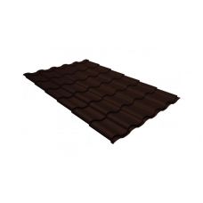 Металлочерепица кредо GL 0,5 GreenСoat Pural Matt RR 887 шоколадно-коричневый (RAL 8017 шоколад) от производителя  Grand Line по цене 1 156 р