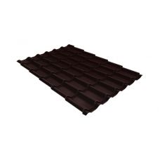Металлочерепица классик GL 0,5 Velur RAL 8017 шоколад от производителя  Grand Line по цене 1 081 р
