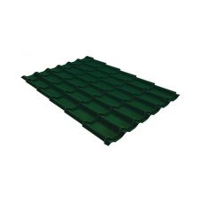 Металлочерепица классик 0,45 PE RAL 6005 зеленый мох от производителя  Grand Line по цене 623 р