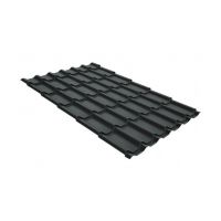 Металлочерепица классик GL 0,5 GreenCoat Pural Matt RR 23 темно-серый (RAL 7024 мокрый асфальт)
