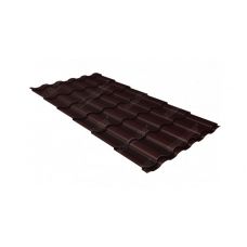 Металлочерепица кредо 0,5 Стальной бархат RAL 8017 шоколад