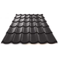 Металлочерепица Norman полиэстер 0,5 сталь RAL 7024 Серый