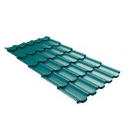 Металлочерепица квинта плюс c 3D резом 0,45 PE RAL 5021 водная синь