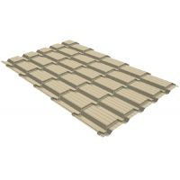 Металлочерепица квадро профи 0,45 PE RAL 1015 светлая слоновая кость Металлочерепица квадро профи 0,45 PE RAL 1015 светлая слоновая кость