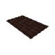 Металлочерепица квадро профи 0,5 Atlas RAL 8017 шоколад