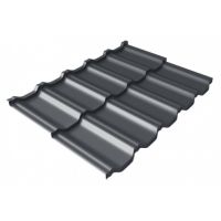 Металлочерепица модульная квинта Uno c 3D резом 0,5 Rooftop Matte RAL 7024 мокрый асфальт Металлочерепица модульная квинта Uno c 3D резом 0,5 Rooftop Matte RAL 7024 мокрый асфальт