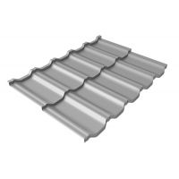 Металлочерепица модульная квинта Uno c 3D резом 0,5 Satin RAL 7004 сигнальный серый