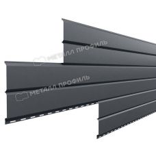 Металлический сайдинг Lбрус-15х240 (ПЭ-01-7024-0.45) Серый графит