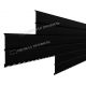 Металлический сайдинг Lбрус-15х240 (VikingMP-01-9005-0.45) Черный темный