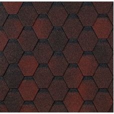Гибкая черепица Шестигранник Красный