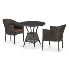 Комплект плетеной мебели из иск. ротанга T707ANS/Y350-W53 Brown 2Pcs от производителя  Afina по цене 31 405 р