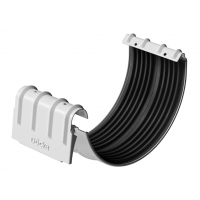 Соединитель желобов с замком D125, ПЛОМБИР (RAL 9010)